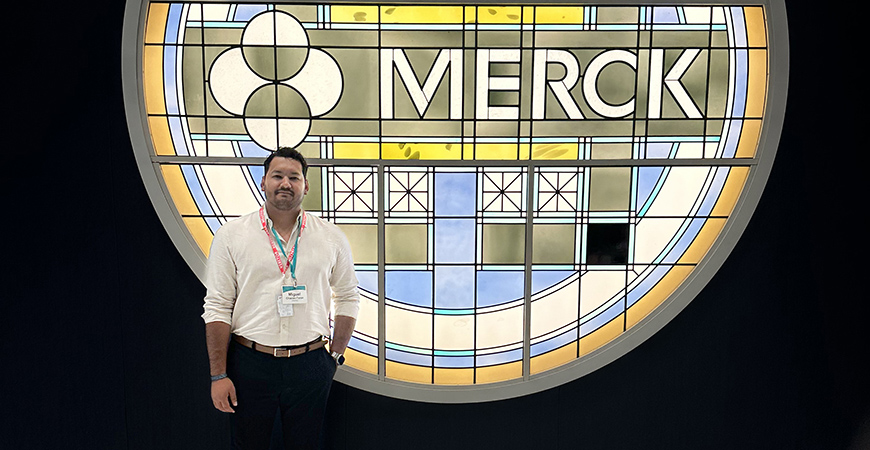 Miguel Chacón-Terán was presented with his award at Merck’s headquarters in Rahway, NJ.